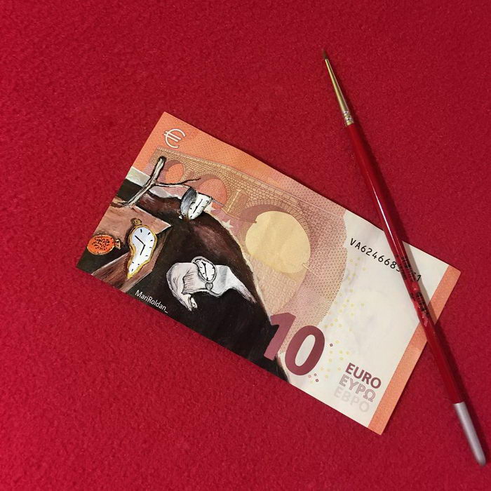 Художник Мари Ролдан воссоздает знаменитые картины на Евро
