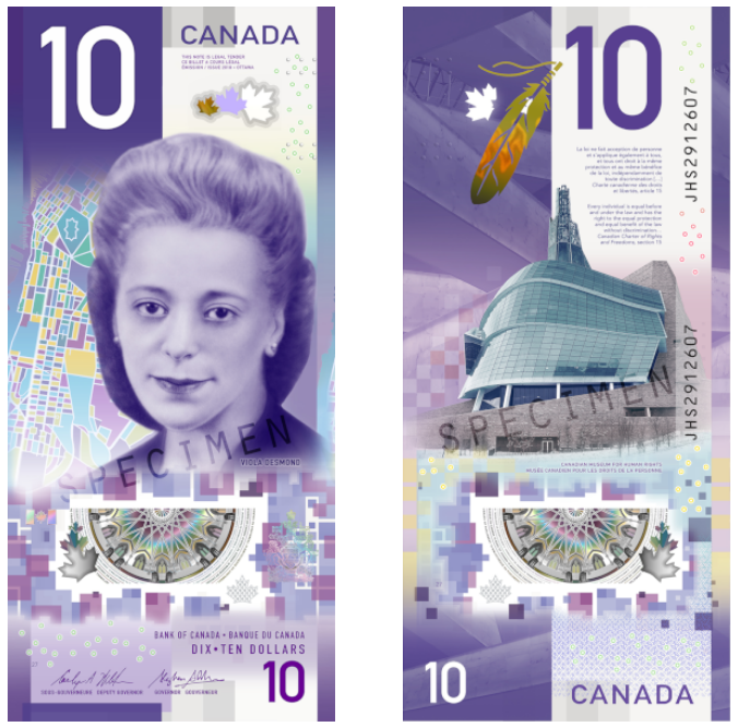 10 долларов, Канада